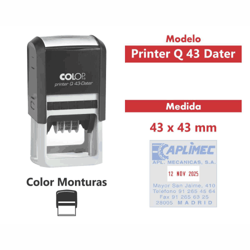 sello automático printer q 43 dater